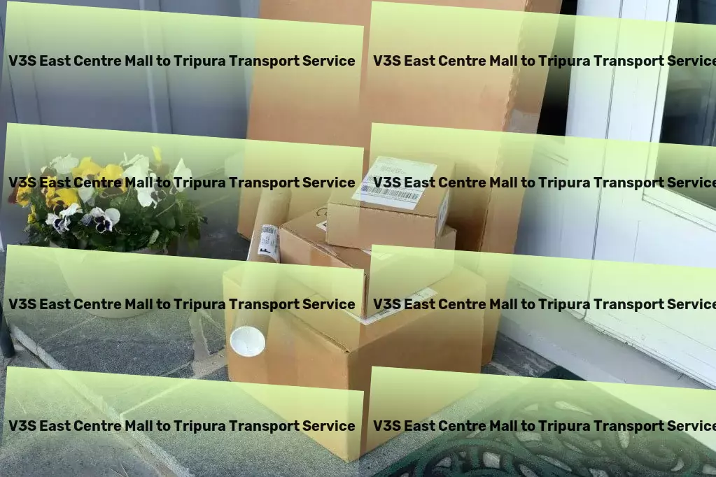 V3s East Centre Mall to Tripura Luggage Courier Customized parcel services